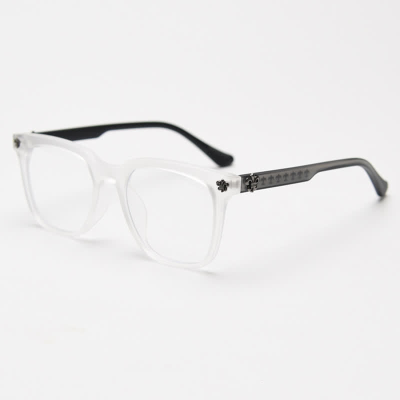 Spykay™ EG26839 Classic Cross Decor Square Frame Anti-blue Light Glasses