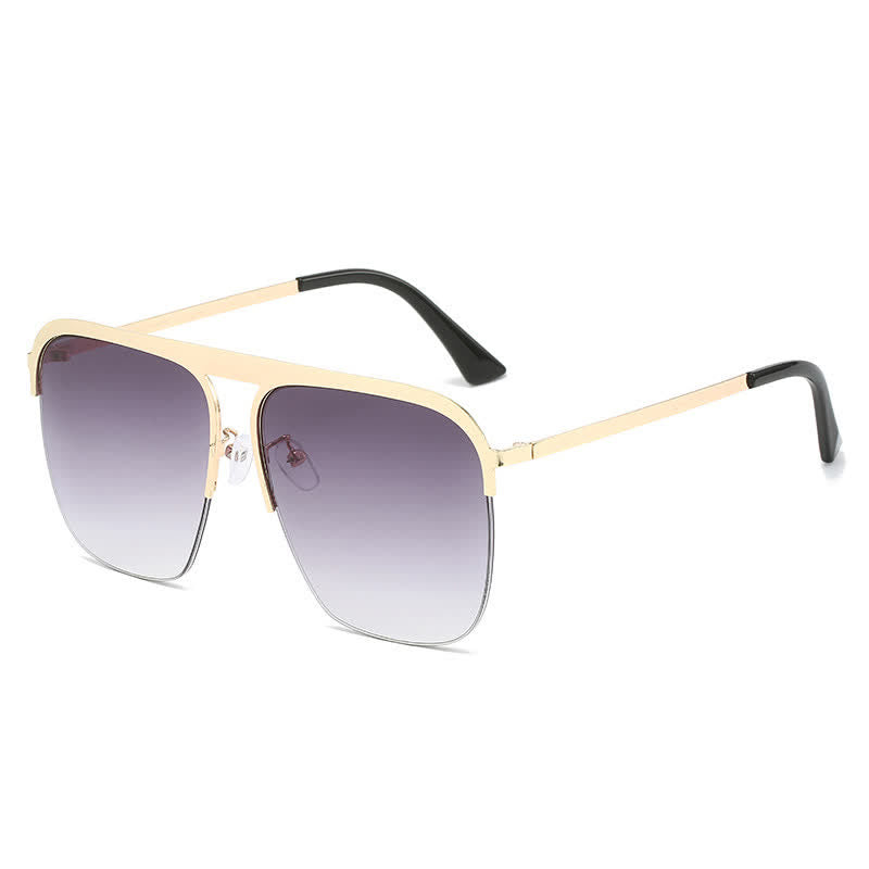 Spykay™ SG60864 Square Frame Semi-Rimless Oversized Sunglasses