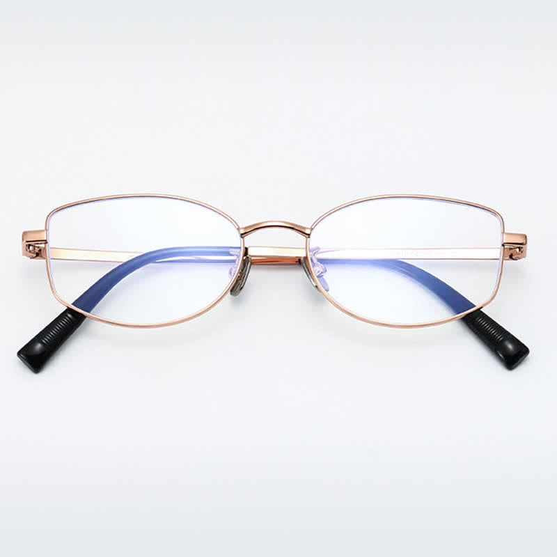 Spykay™ EG26806 Lightweight Vintage Oval Titanium Frame Anti-blue Light Glasses