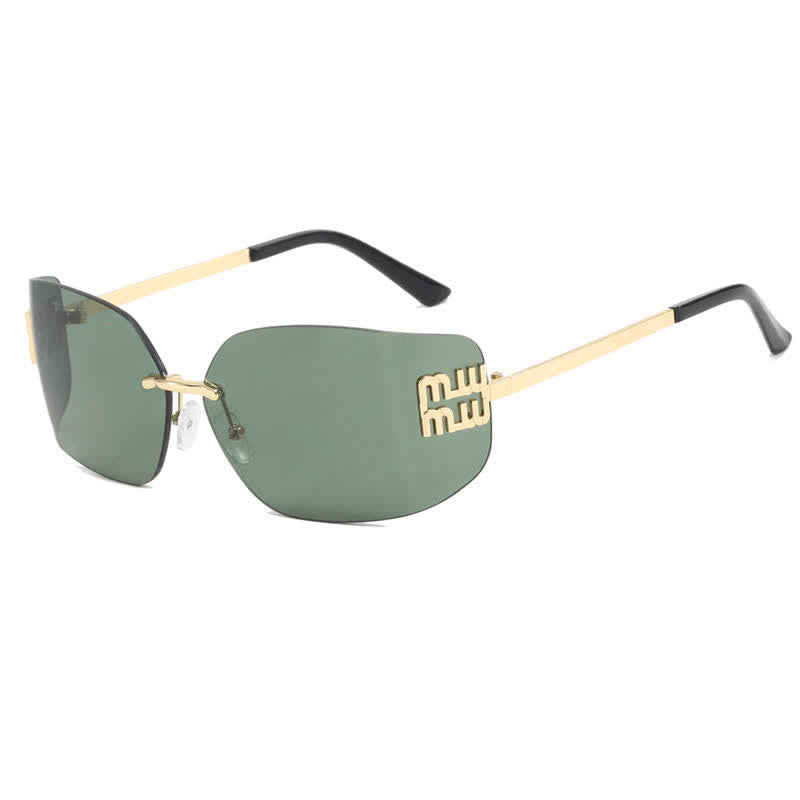 Spykay™ SG60676 Y2K Rectangle Frame Rimless Sunglasses