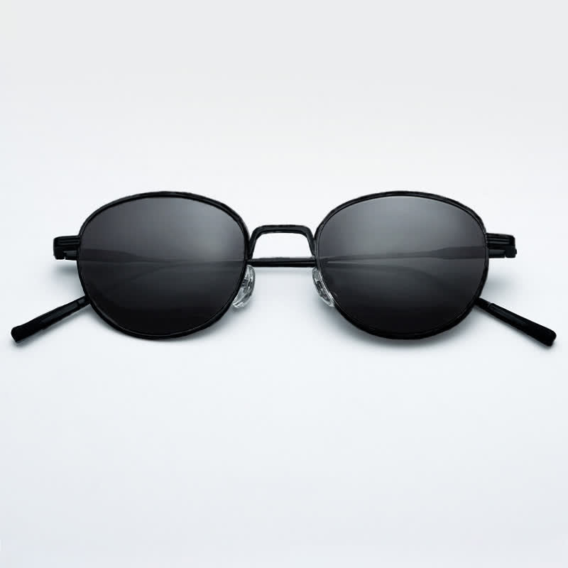 Spykay™ SG60789 Calssic Round Titanium Frame Polarized Sunglasses