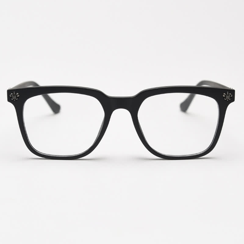Spykay™ EG26839 Classic Cross Decor Square Frame Anti-blue Light Glasses