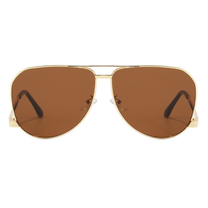 Spykay™ SG60761 Double Bridges Metal Temples Aviator Sunglasses