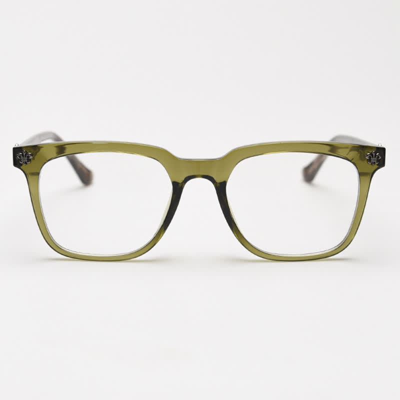 Spykay™ EG26839 Classic Cross Decor Square Frame Anti-blue Light Glasses