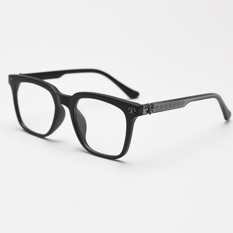 Spykay™ EG26839 Classic Cross Decor Square Frame Anti-blue Light Glasses