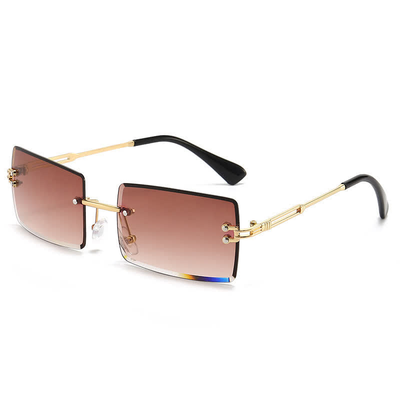 Spykay™ SG60744 Rimless Rectangle Frame Fashion Sunglasses