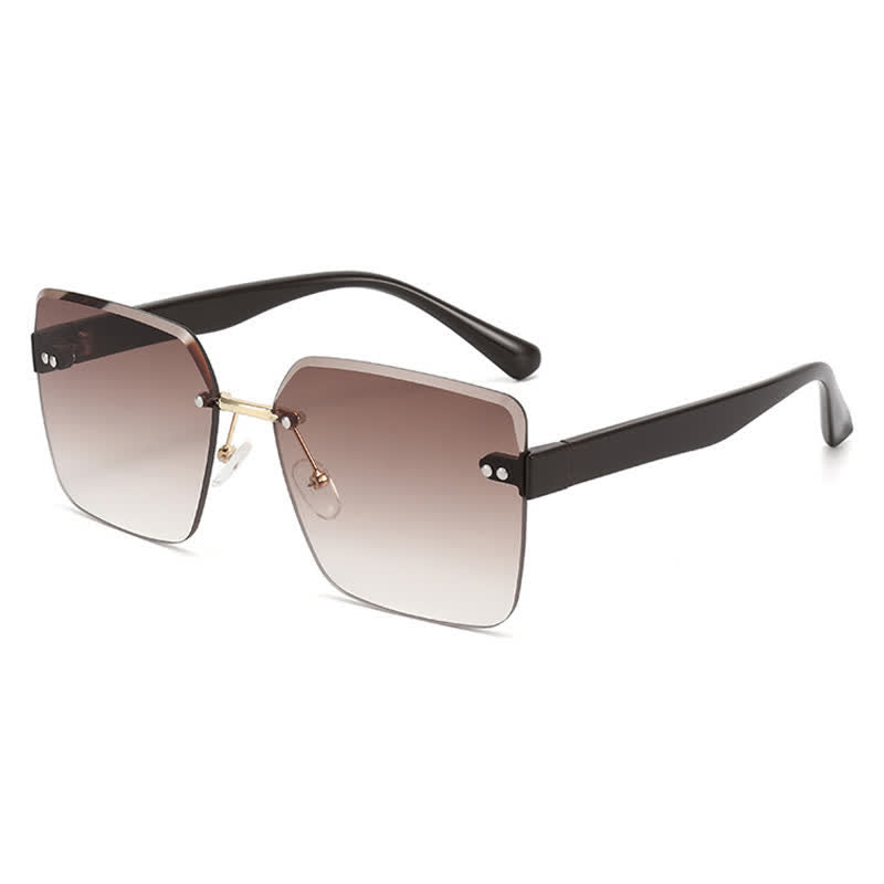 Spykay™ SG61018 Oversized Square Frame Hipster Rimless Sunglasses