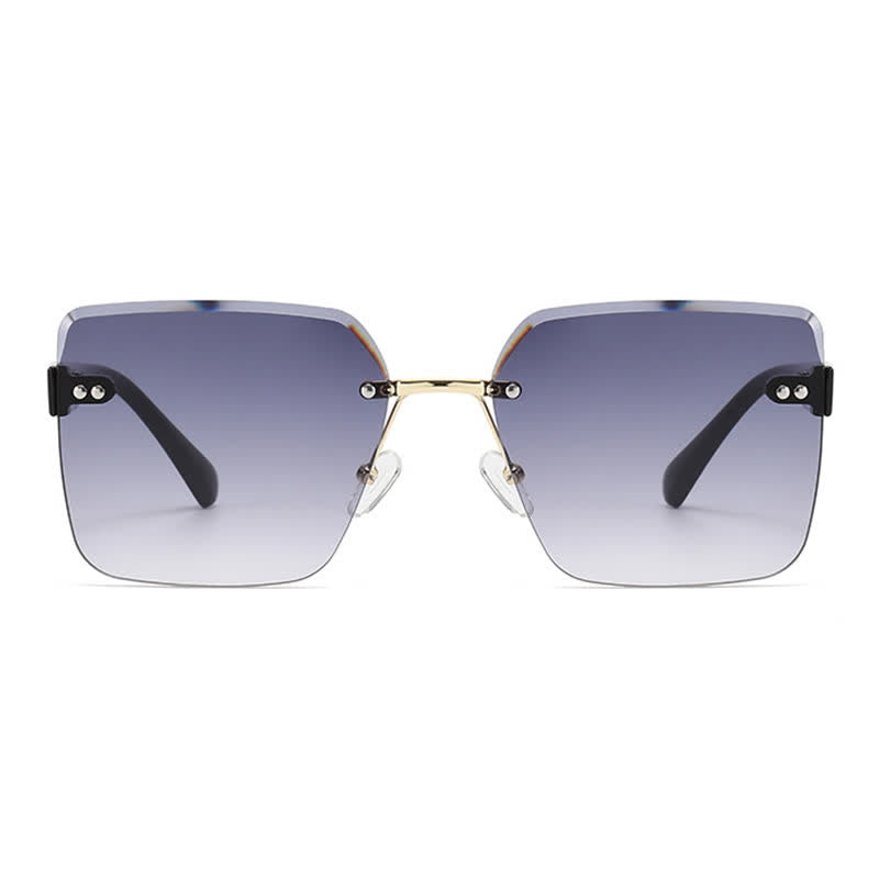 Spykay™ SG61018 Oversized Square Frame Hipster Rimless Sunglasses