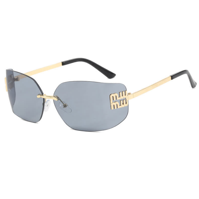 Spykay™ SG60676 Y2K Rectangle Frame Rimless Sunglasses