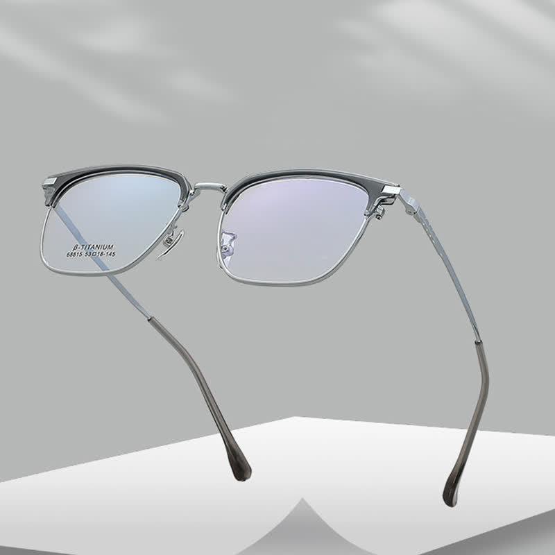 Spykay™ EG26899 Simple Anti-blue Light Square Frame Browline Glasses