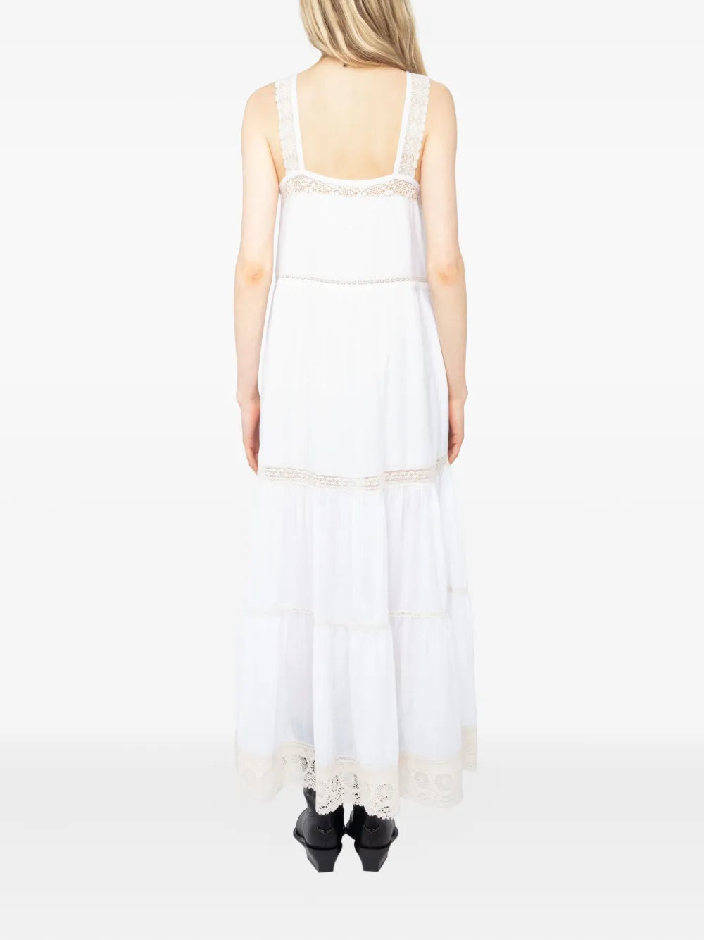 White Tiered Maxi Dress