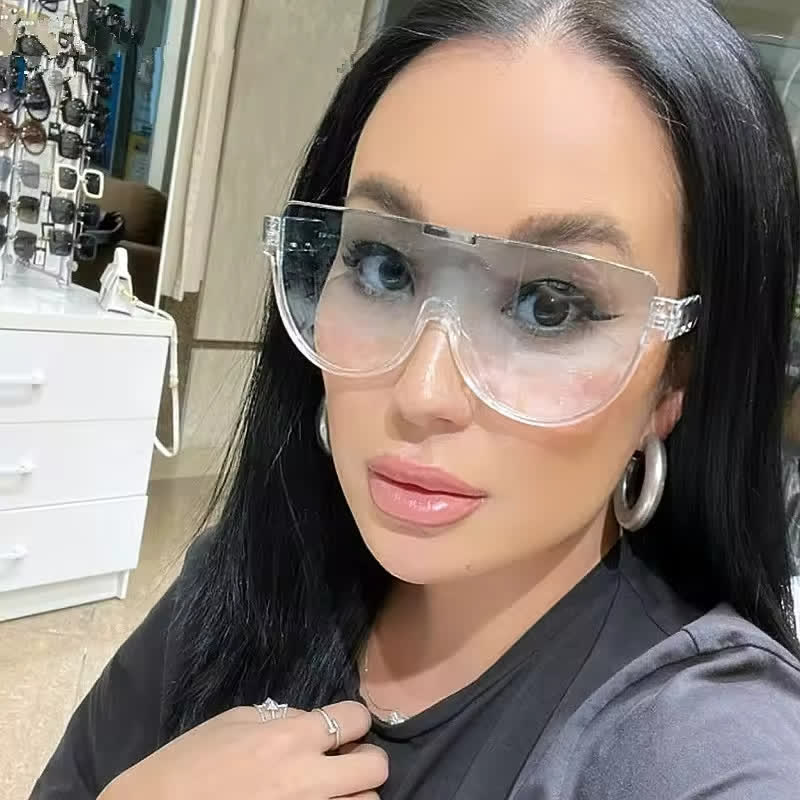 Spykay™ SG60679 Oversized Frame Semi-Rimless Aviator Sunglasses