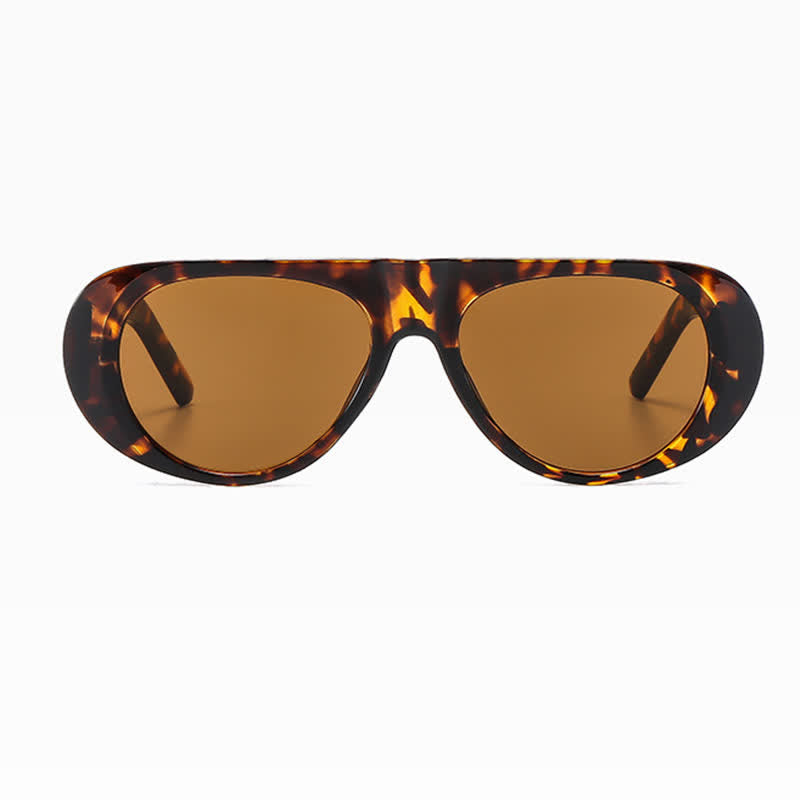 Spykay™ SG60671 Oval Frame Wide Temples Vintage Sunglasses