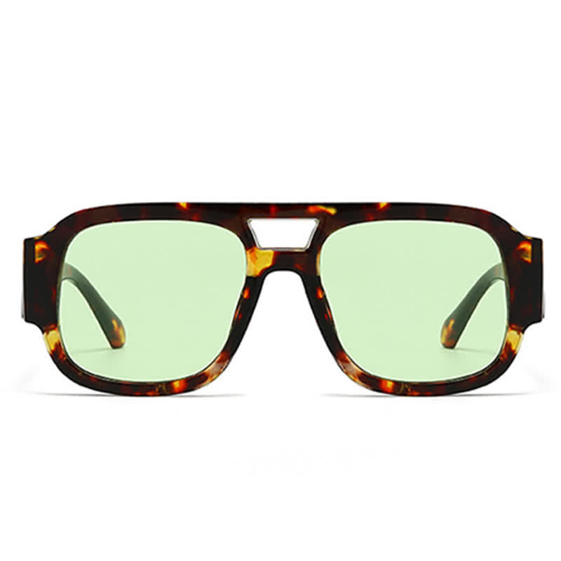 Spykay™ SG61016 Square Frame Double Bridges Classic Thick Sunglasses
