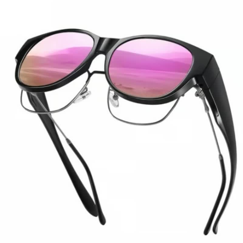 Spykay™ SG60901 Polarized Round Frame Driving Sunglasses Fit Over Glasses for Women Men