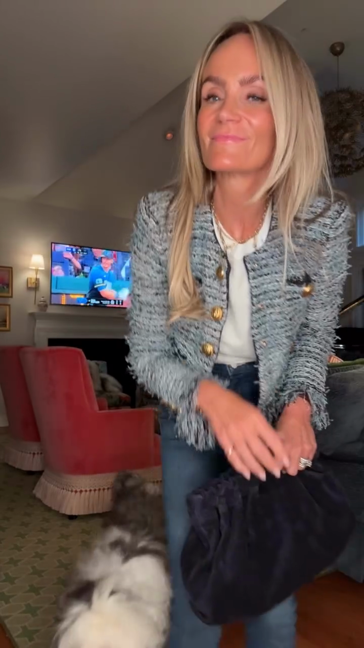 Grey Tweed Fringe - Trimmed Jacket