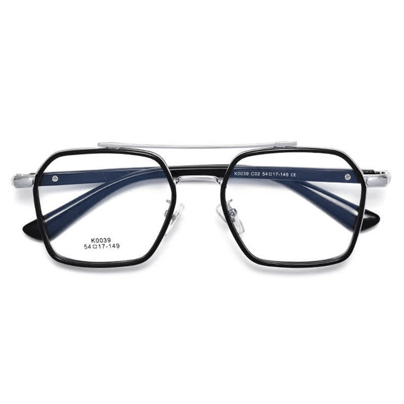 Spykay™ EG26920 Unsiex Square Frame Anti-blue Light Double Bridges Retro Glasses