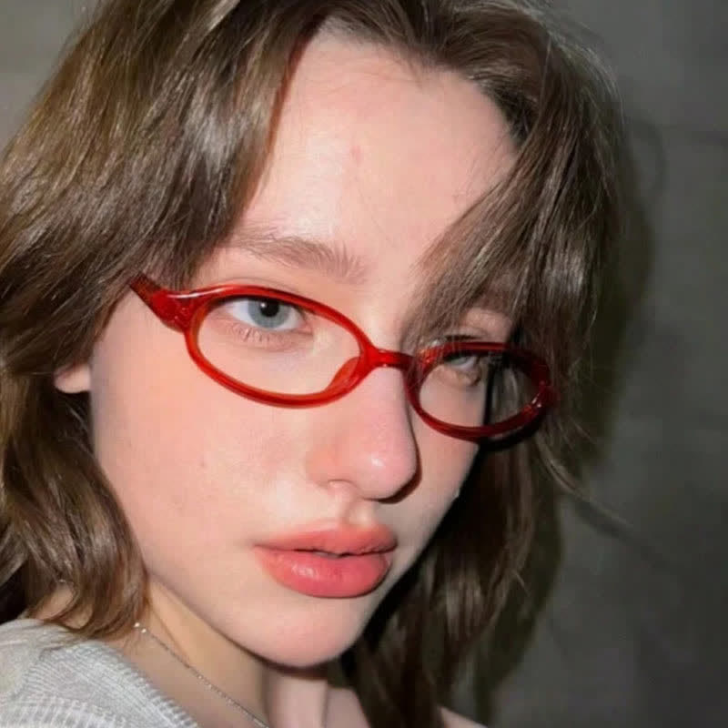 Spykay™ EG26885 Anti-blue Light Retro Small Oval Frame Y2K Hipster Eyeglasses