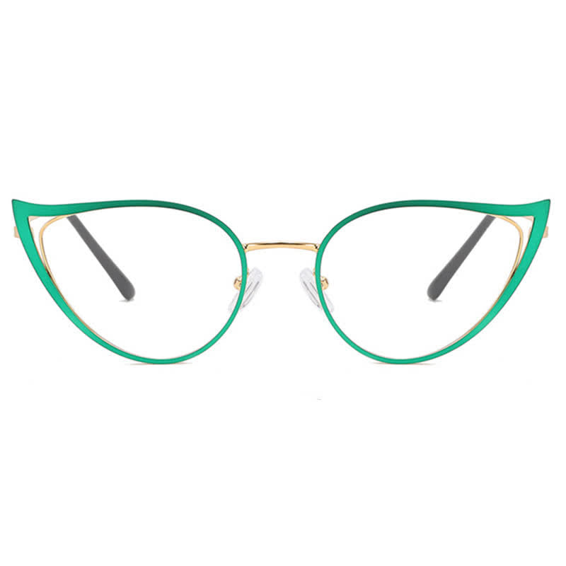 Spykay™ EG26880 Cat-Eye Metal Frame Hollow-out Anti-blue Light Glasses