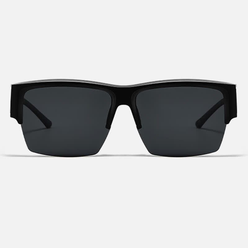 Spykay™ SG60954 Semi-Rimless Polarized Square Driving Sunglasses Fit Over Glasses for Women Men