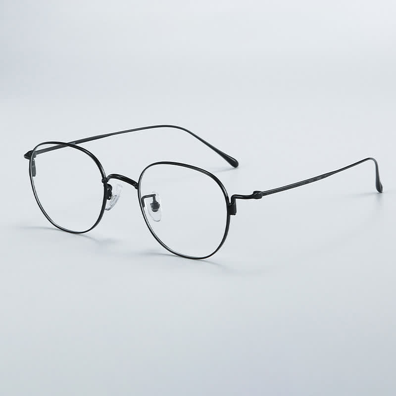 Spykay™ EG26855 Round Titanium Frame Anti-blue Light Simple Glasses