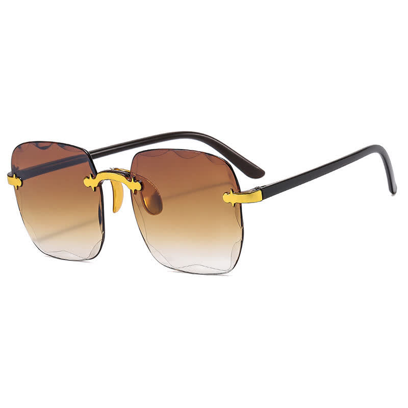 Spykay™ SG61010 Square Frame Oversized Trendy Rimless Sunglasses