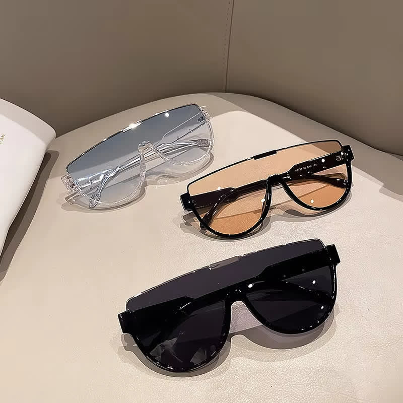 Spykay™ SG60679 Oversized Frame Semi-Rimless Aviator Sunglasses