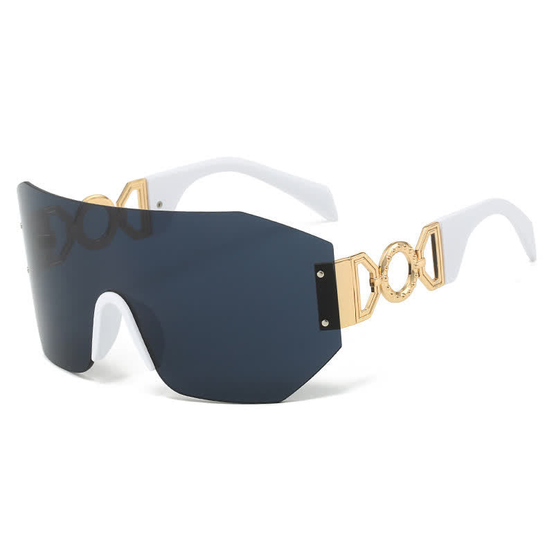 Spykay™ SG60863 One-piece Rimless Oversized Tined Sunglasses