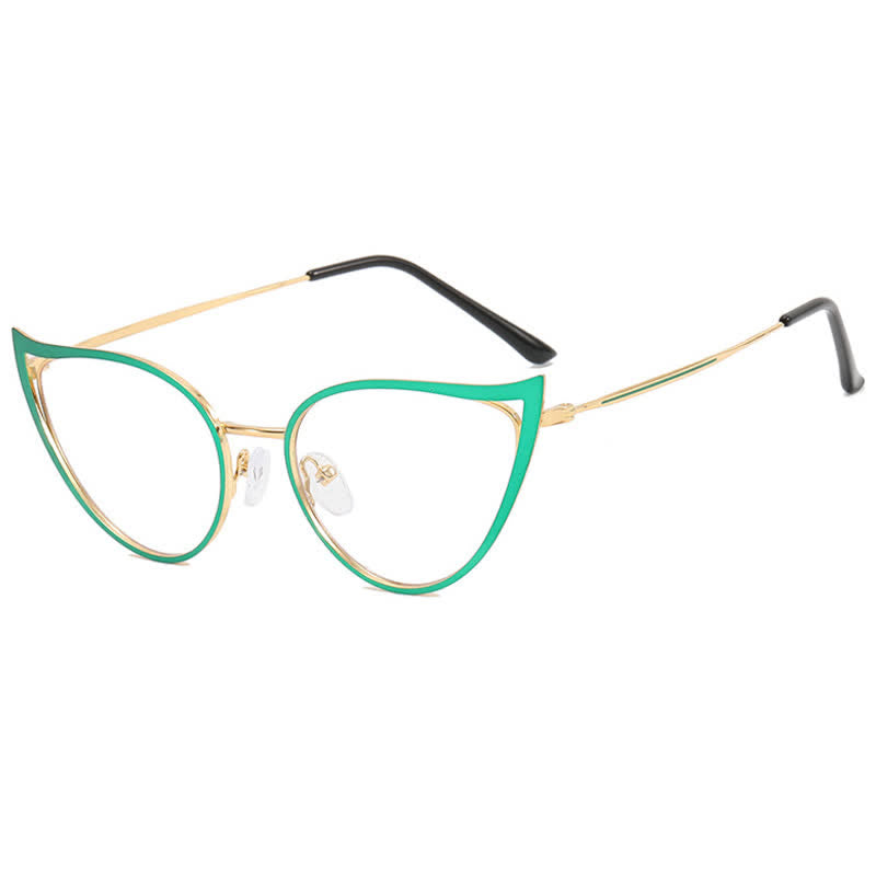 Spykay™ EG26880 Cat-Eye Metal Frame Hollow-out Anti-blue Light Glasses