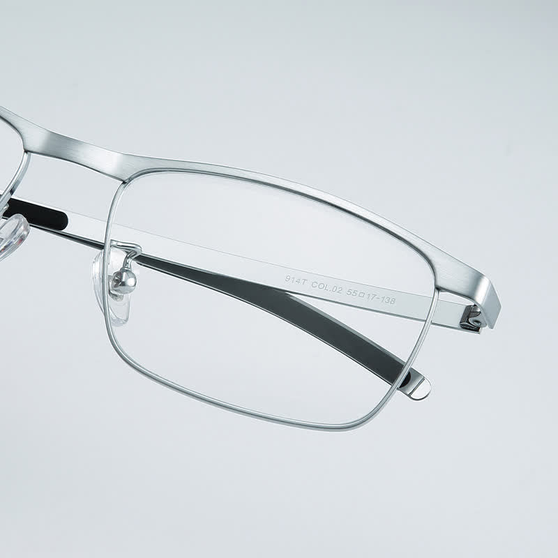 Spykay™ EG26852 Rectangle Titanium Frame Anti-blue Light Classic Glasses
