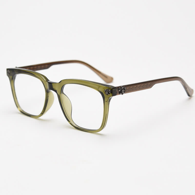 Spykay™ EG26839 Classic Cross Decor Square Frame Anti-blue Light Glasses
