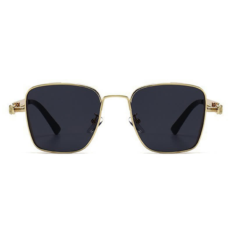 Spykay™ SG61005 Steampunk Square Frame Spring Temples Retro Sunglasses
