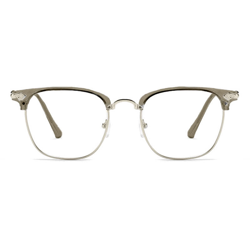 Spykay™ EG26834 Semi-Rimless Unisex Retro Square Frame Anti-blue Light Browline Glasses