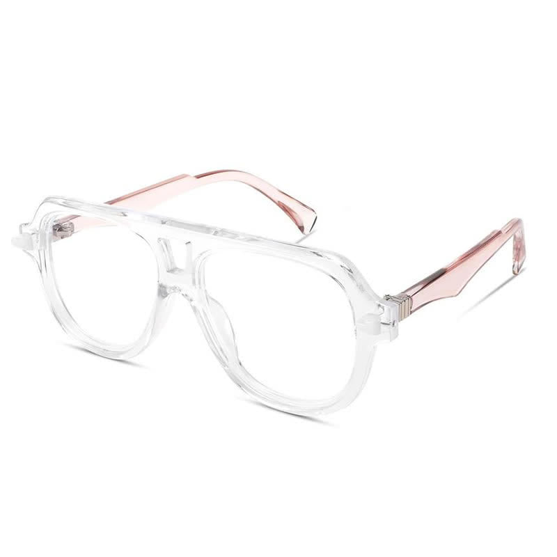 Spykay™ EG26883 Anti-blue Light Double Bridges Oversized Aviator Thick Eyeglasses