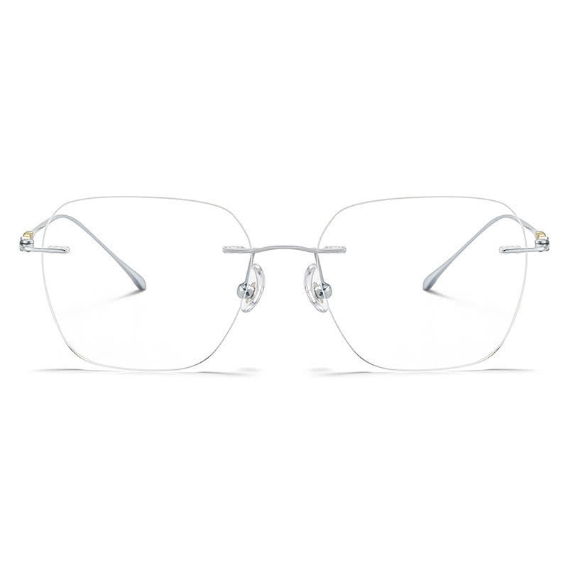 Spykay™ EG26917 Unsiex Retro Square Titanium Frame Anti-blue Light Rimless Glasses
