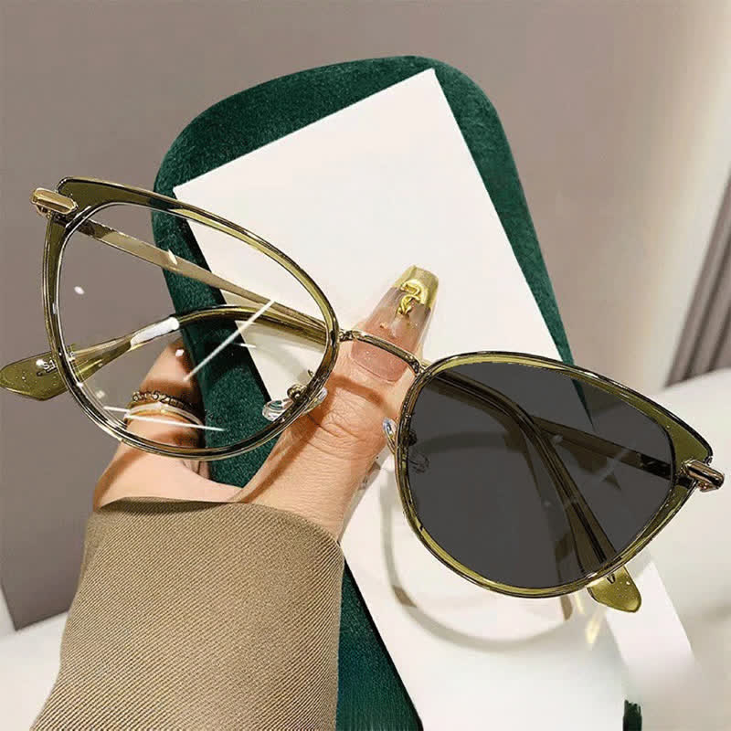 Spykay™ SG61009 Classic Simple Cat-Eye Anti-blue Light Photochromic Sunglasses