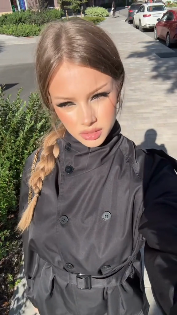 Black Double - Breasted Trench Coat