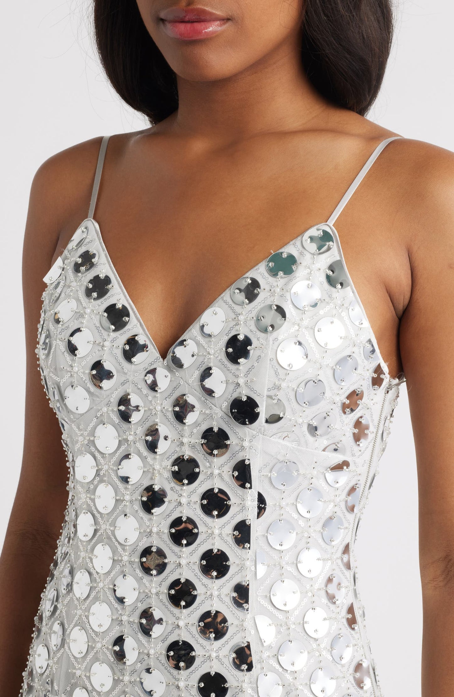 Sequin - Embellished Fringed Midi Dress