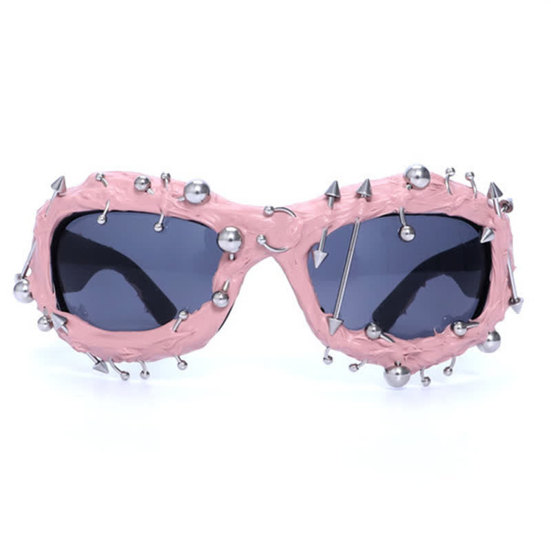Spykay™ SG60924 CyberPunk Style Irregular Shaped Rivet Decor Sunglasses for Party