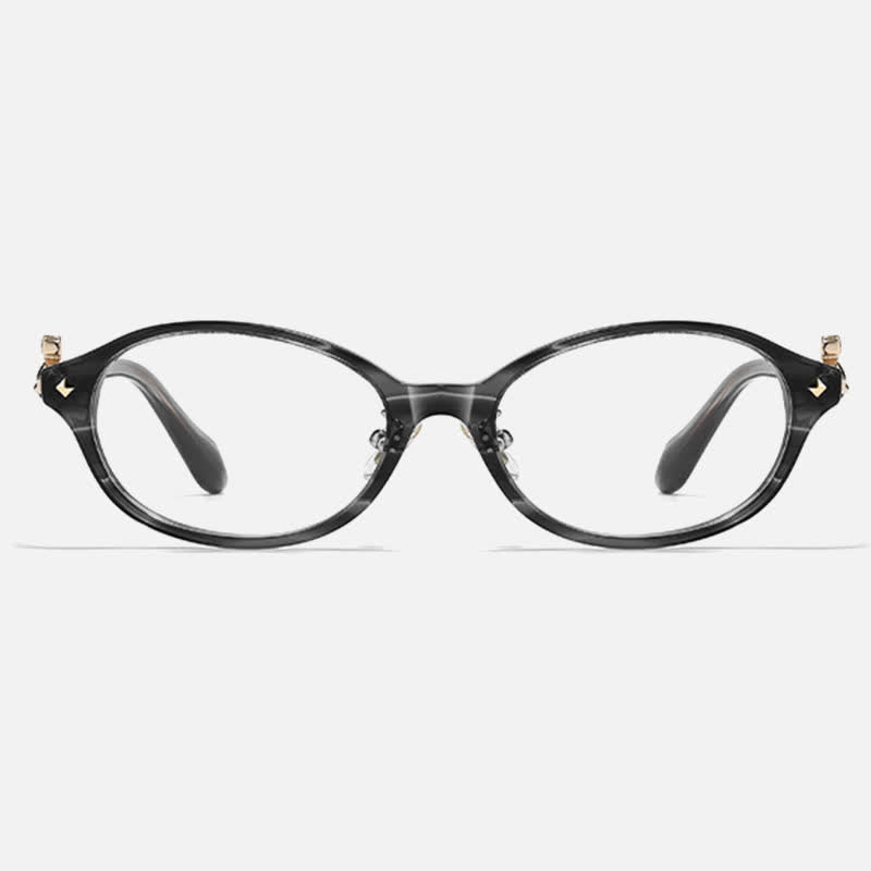 Spykay™ EG26800 Classic Retro Saturn Decor Oval Frame Anti-blue Light Glasses