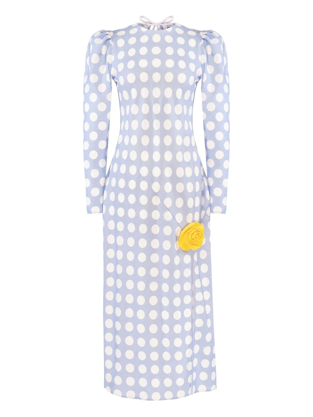 Light Blue Polka - Dot Midi Dress
