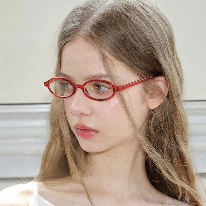Spykay™ EG26885 Anti-blue Light Retro Small Oval Frame Y2K Hipster Eyeglasses