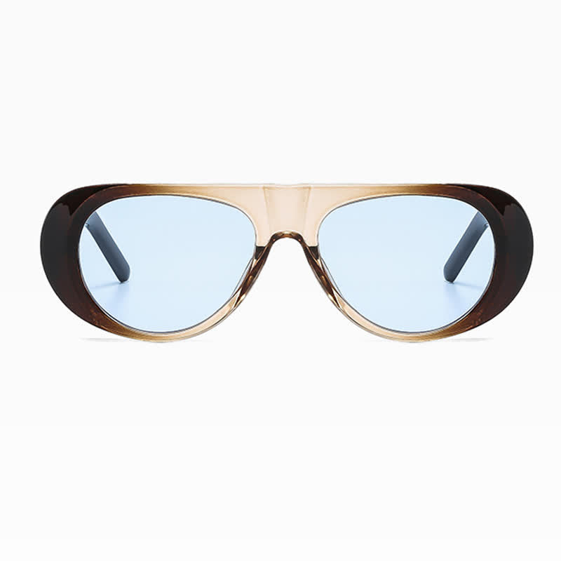 Spykay™ SG60671 Oval Frame Wide Temples Vintage Sunglasses