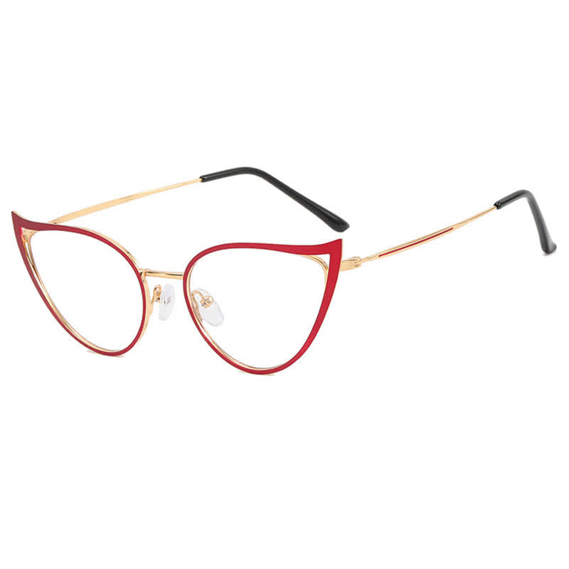 Spykay™ EG26880 Cat-Eye Metal Frame Hollow-out Anti-blue Light Glasses