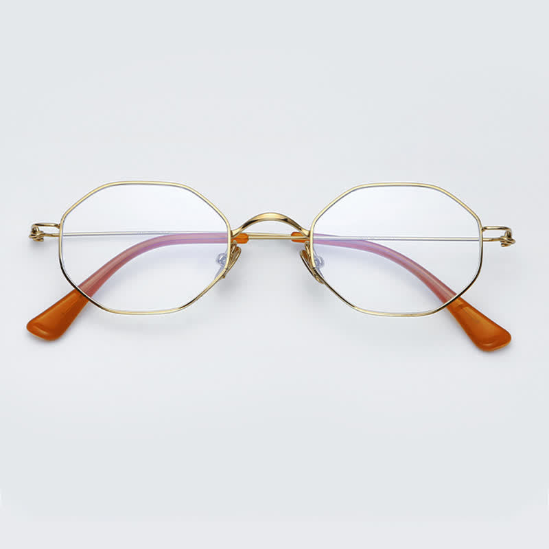 Spykay™ EG26854 Geometric Titanium Frame Anti-blue Light Simple Glasses
