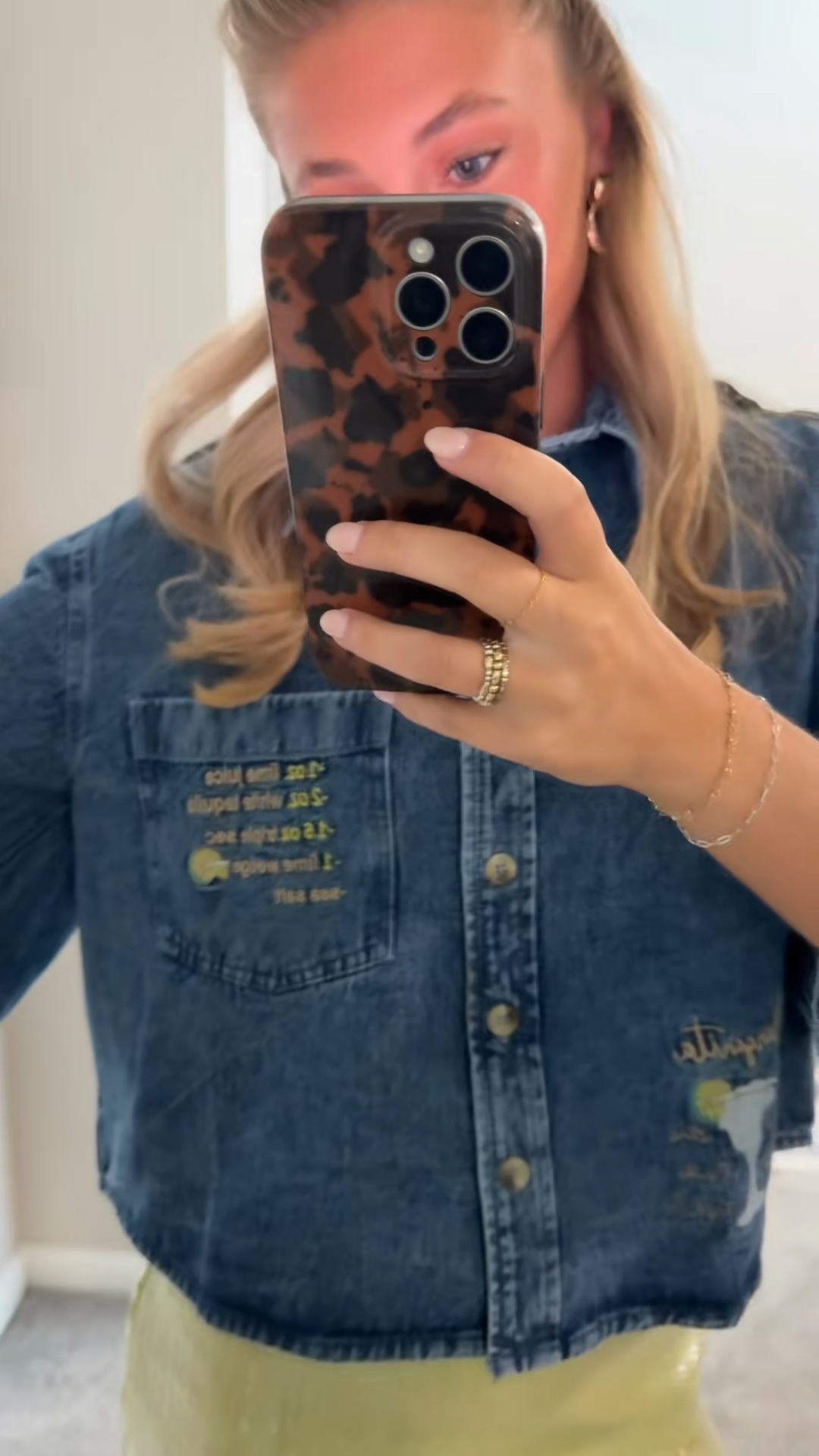 Oversized Denim Button - Up Jacket