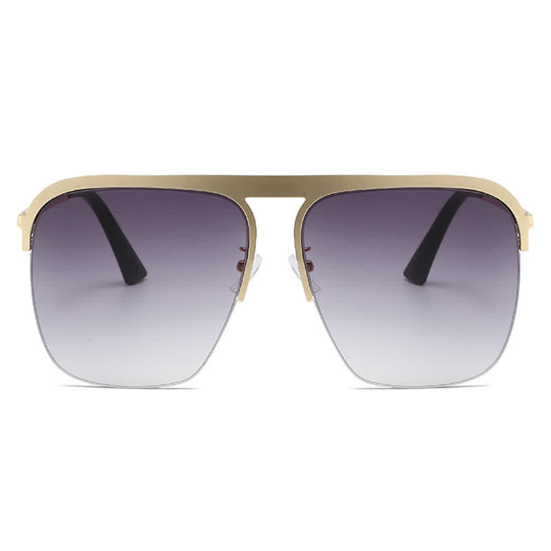 Spykay™ SG60864 Square Frame Semi-Rimless Oversized Sunglasses