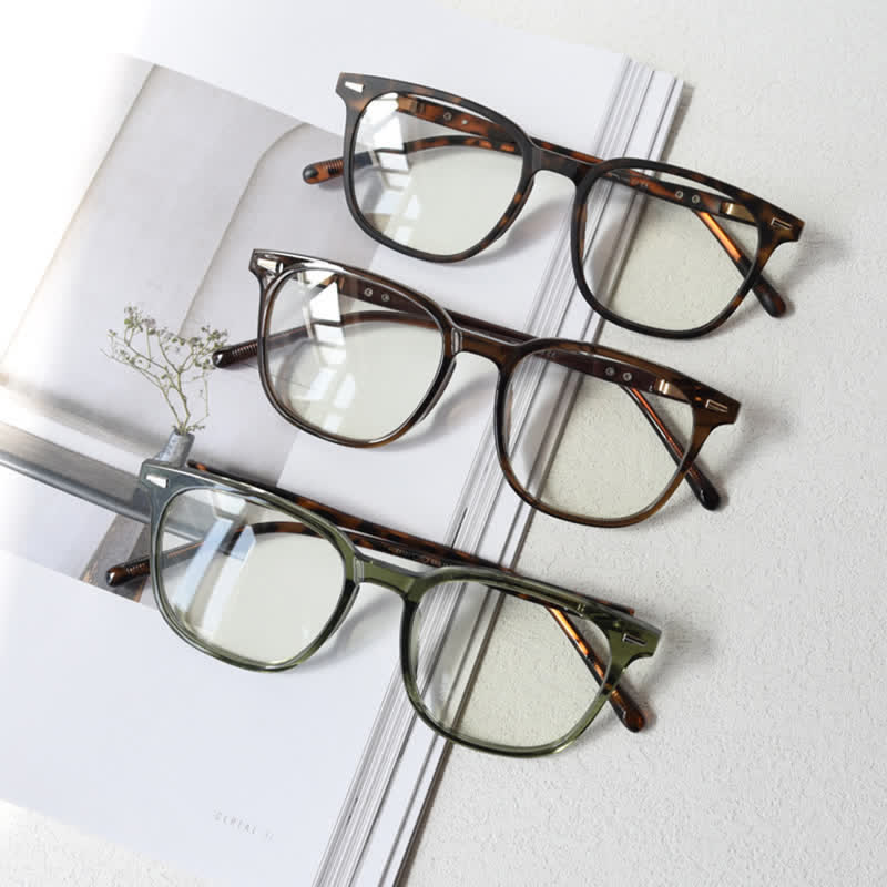 Spykay™ EG26868 Large Square Frame Anti-blue Light Retro Classic Glasses