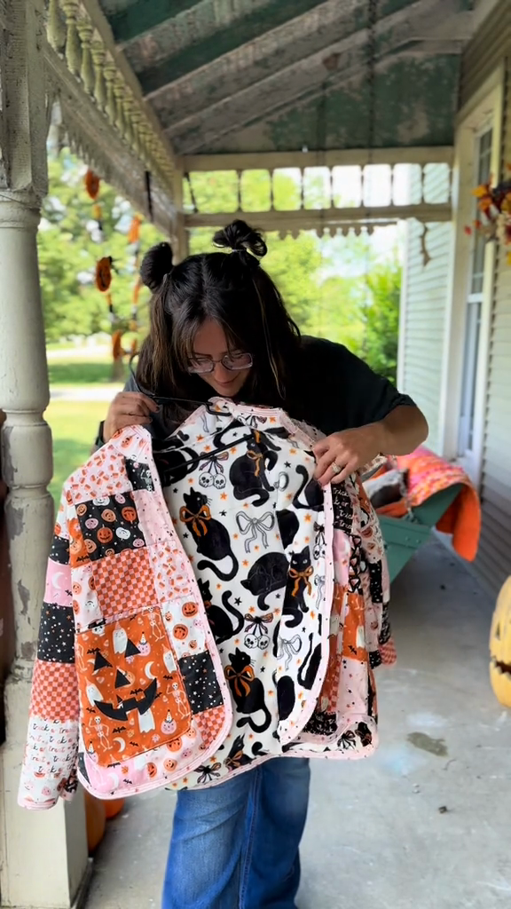 Halloween - Themed Patchwork Jacket