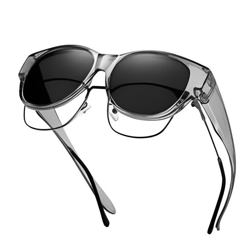 Spykay™ SG60901 Polarized Round Frame Driving Sunglasses Fit Over Glasses for Women Men